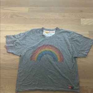 Avalon Gray T-Shirt with Rainbow Design